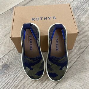 Rothy's Green and Blue Camouflage Sneakers